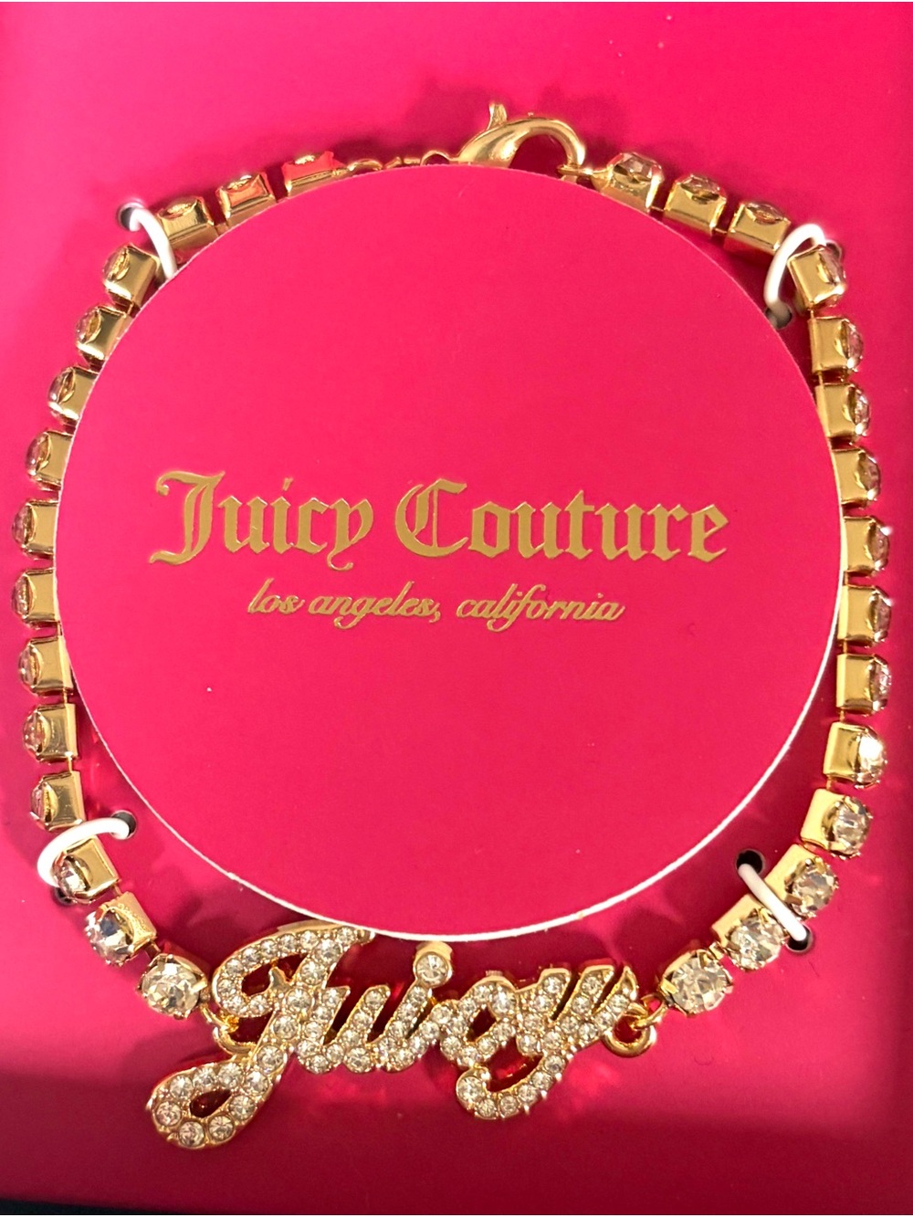 Juicy Couture Script Logo Tennis Bracelet